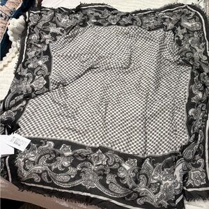 Balmain Monochrome Paisley Scarf